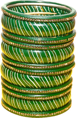 Anshi Creations Lac Bangle Set(Pack of 12)