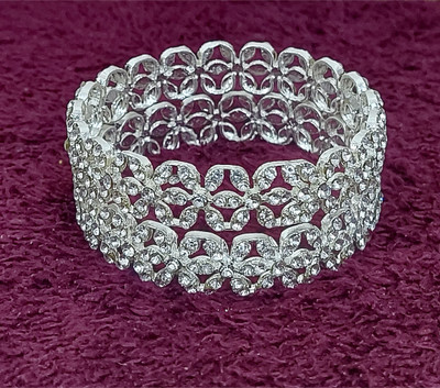 Chrishan Alloy Silver Coated Kada(Pack of 2)
