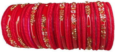 DONERIA Glass Zircon Bangle Set(Pack of 30)