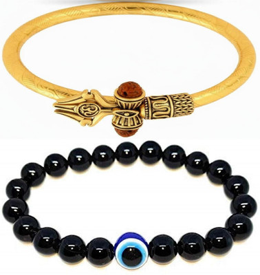 HouseOfCommon Crystal, Stainless Steel Bracelet(Pack of 2)