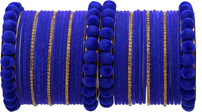 Rijoli Metal Zircon Bangle Set(Pack of 10)