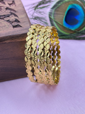 AMRITIYA Brass Brass Bangle Set(Pack of 4)