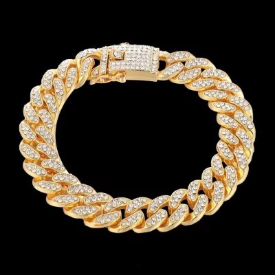 METRONAUT Metal, Stone, Crystal, Alloy, Stainless Steel Cubic Zirconia, Diamond, Rhinestone Gold-plated Bracelet