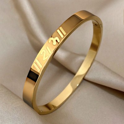 MEENAZ Metal, Alloy, Stainless Steel Gold-plated Kada