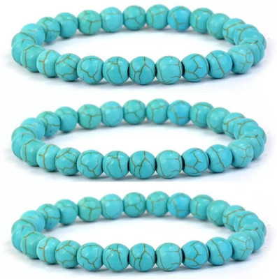 SUKHAD Stone Turquoise Bracelet(Pack of 3)