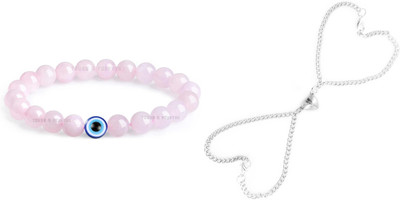 Malas Collection Crystal, Stainless Steel Bracelet Set(Pack of 2)