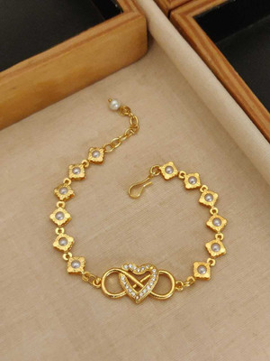 G Creation Alloy Diamond Gold-plated Bracelet
