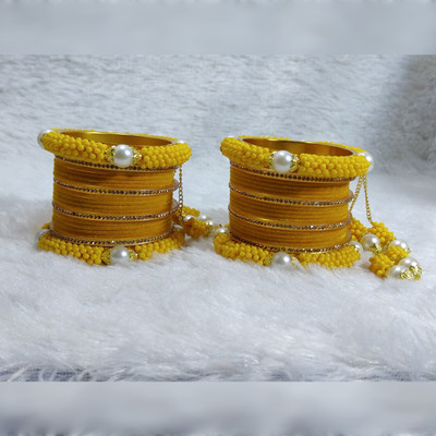 MAHAVEER TRADERS Alloy Gold-plated Bangle Set(Pack of 10)