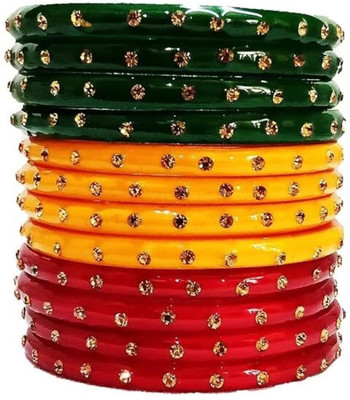 MADHAV ENTERPRISES Glass Bangle Set(Pack of 10)