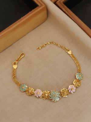 SHIVAY FASHION HUB Alloy Diamond Gold-plated Kada