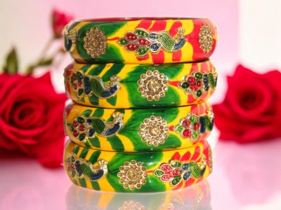 MANVI FASHION Lac Bangle Set(Pack of 4)