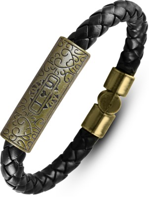 S K JEWELS Leather Bracelet