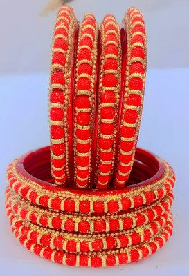 shivay Glass Pearl Bangle Set(Pack of 8)