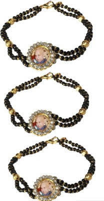 GURU JI CREATION Citrine + Golden Bracelet Set(Pack of 3)