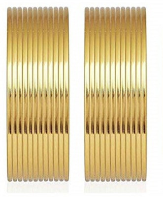 krelin Metal Gold-plated Bangle Set(Pack of 10)