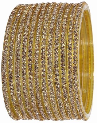 CT Fashion Glass Cubic Zirconia Bangle Set(Pack of 12)