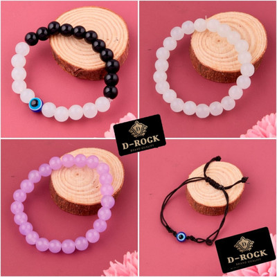 D-Rock Fabric, Crystal, Alloy Crystal Gold-plated Bracelet Set(Pack of 4)