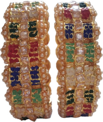 Santosh Jewels Alloy Gold-plated Bangle Set(Pack of 2)