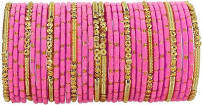RIJB Glass Beads Bangle Set(Pack of 34)