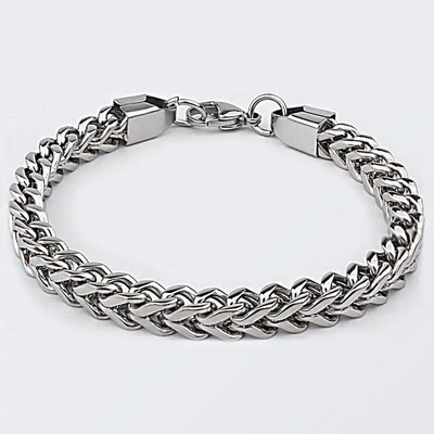 Miami Metal, Alloy, Steel, Stainless Steel Cubic Zirconia, Crystal Platinum, Rhodium, Silver Bracelet Set