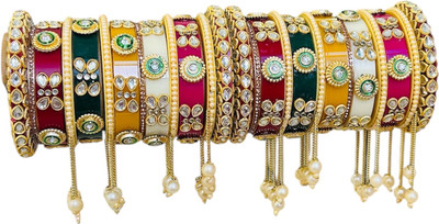 ZOHRINA Plastic Zircon Bangle Set(Pack of 2)