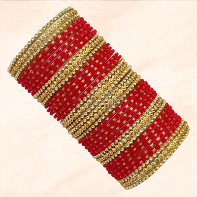 LYBASHINE Glass Cubic Zirconia Gold-plated Bangle Set
