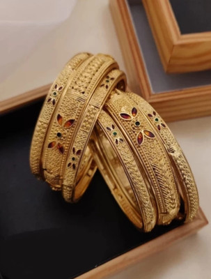 khanak Brass Gold-plated Bangle Set(Pack of 6)