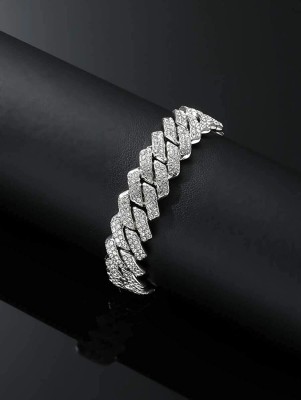 zebisco Metal, Silver, Crystal, Sterling Silver, Alloy, Stainless Steel Silver Bracelet