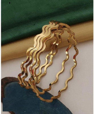 Dharti Ent Copper Gold-plated Bangle Set(Pack of 4)