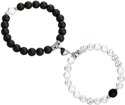 JS Enterprises Metal Silver Coated Bracelet(Pack of 2)