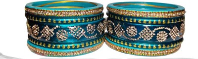 manka fashion Lac Crystal Bangle Set(Pack of 10)