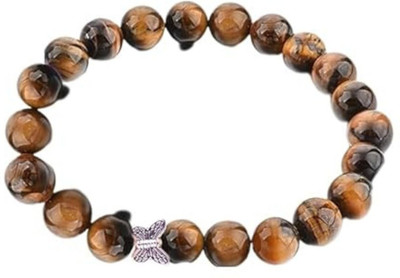 GemVastu Stone, Tiger's Eye Beads, Crystal Bracelet