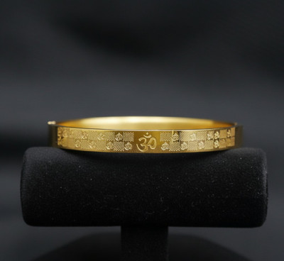 Vinayak Stainless Steel Gold-plated Kada