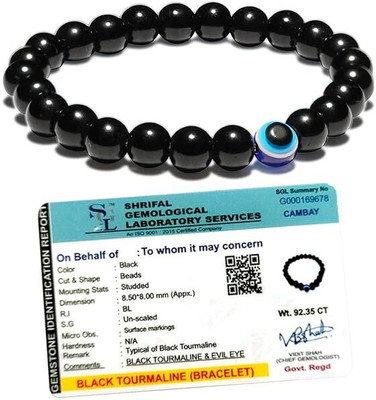 VIBESLE Crystal, Evil Eye Tourmaline, Beads Charm Bracelet