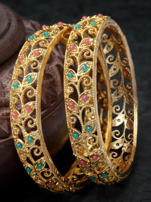 Sukkhi Alloy Gold-plated Bangle Set(Pack of 2)