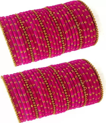 RADHA MOHAN EMPIRE Metal, Fabric, Glass Bangle Set(Pack of 60)