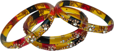 Eden Glass Bangle Set(Pack of 4)