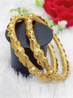 Prasansha Enterprises Alloy Gold-plated Bangle Set(Pack of 2)