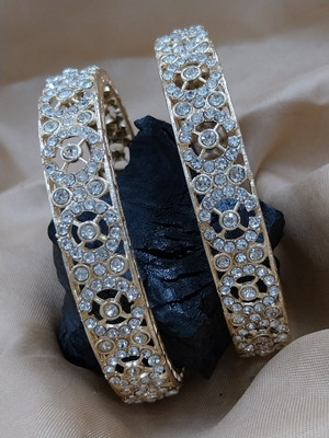 aarnaa Alloy Gold-plated Bangle Set(Pack of 2)