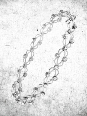 RKB SALES Alloy Cubic Zirconia Silver Bracelet