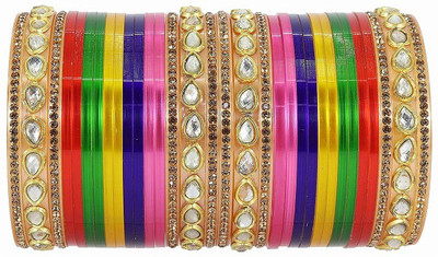 HOMOZE Plastic Beads, Zircon Bangle Set(Pack of 32)