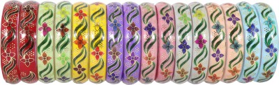 ZULKA Glass Bangle Set(Pack of 16)