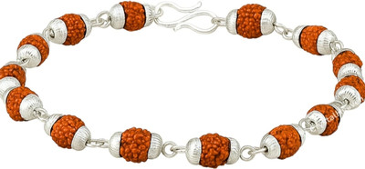 Om rudraksh Sterling Silver 900 Silver Charm Bracelet