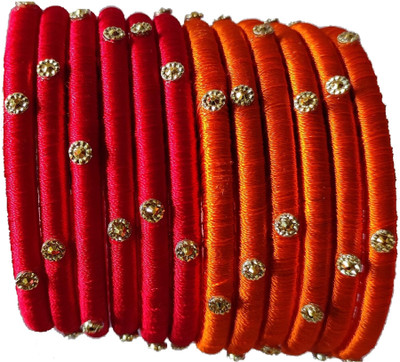 SiirAaka Fabric Bangle Set(Pack of 12)