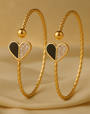 RANEM Metal Gold-plated Kada(Pack of 2)