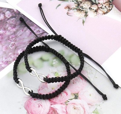 Inites Dori Silver Charm Bracelet(Pack of 2)