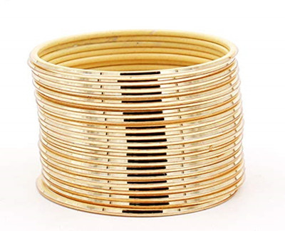 LYBASHINE Metal Cubic Zirconia Gold-plated Bangle Set