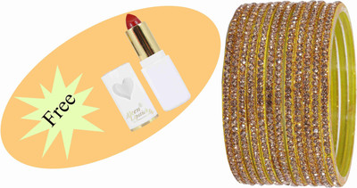 Aleen Glass Zircon Bangle Set(Pack of 10)