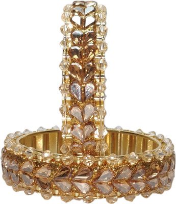 DFashion Bazaar Alloy Pearl Gold-plated Bangle Set(Pack of 2)