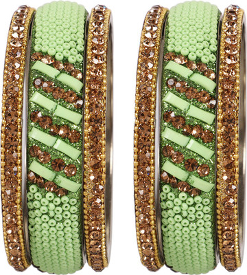 CHURA KING Alloy Cubic Zirconia Bangle Set(Pack of 6)